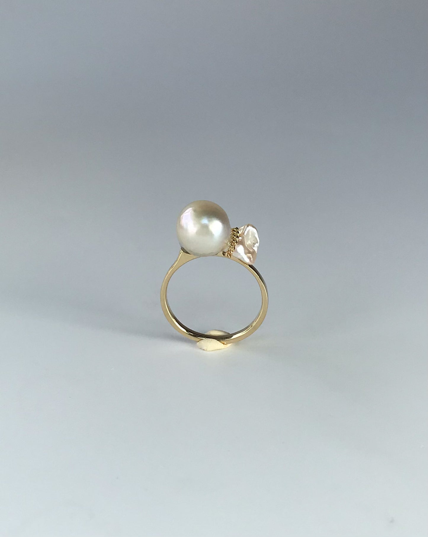 K14 Tadpole Akoya pearl ring