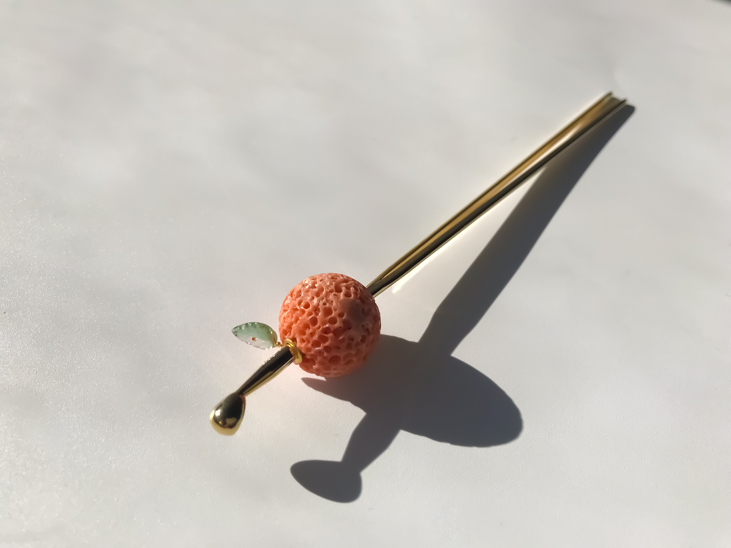 Coral Mikan Kanzashi